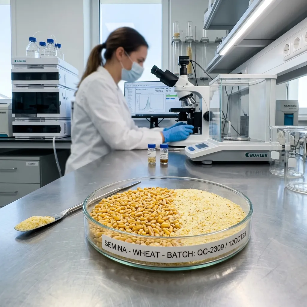 Starch Damage and Gluten Verification in Wheat Semolina using FT-NIR