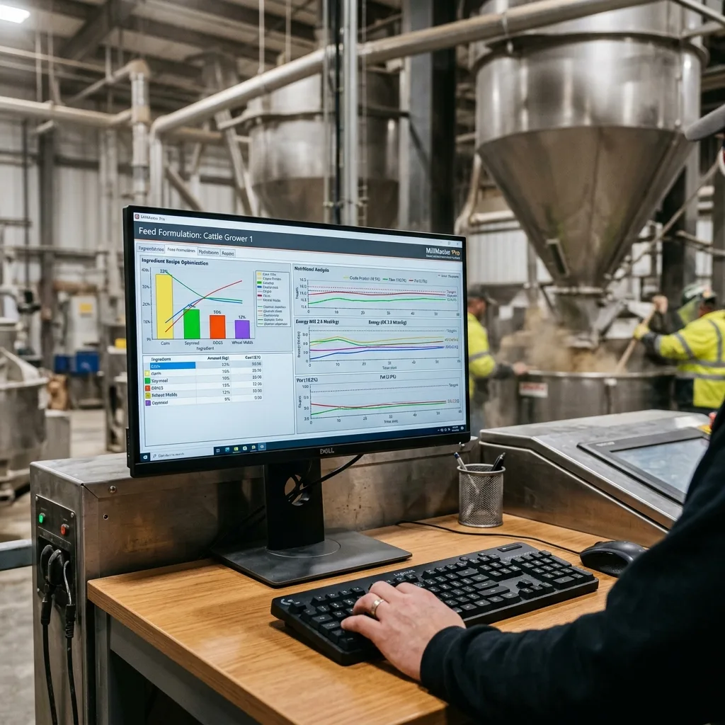 Feed formulation and least-cost recipe software dashboard